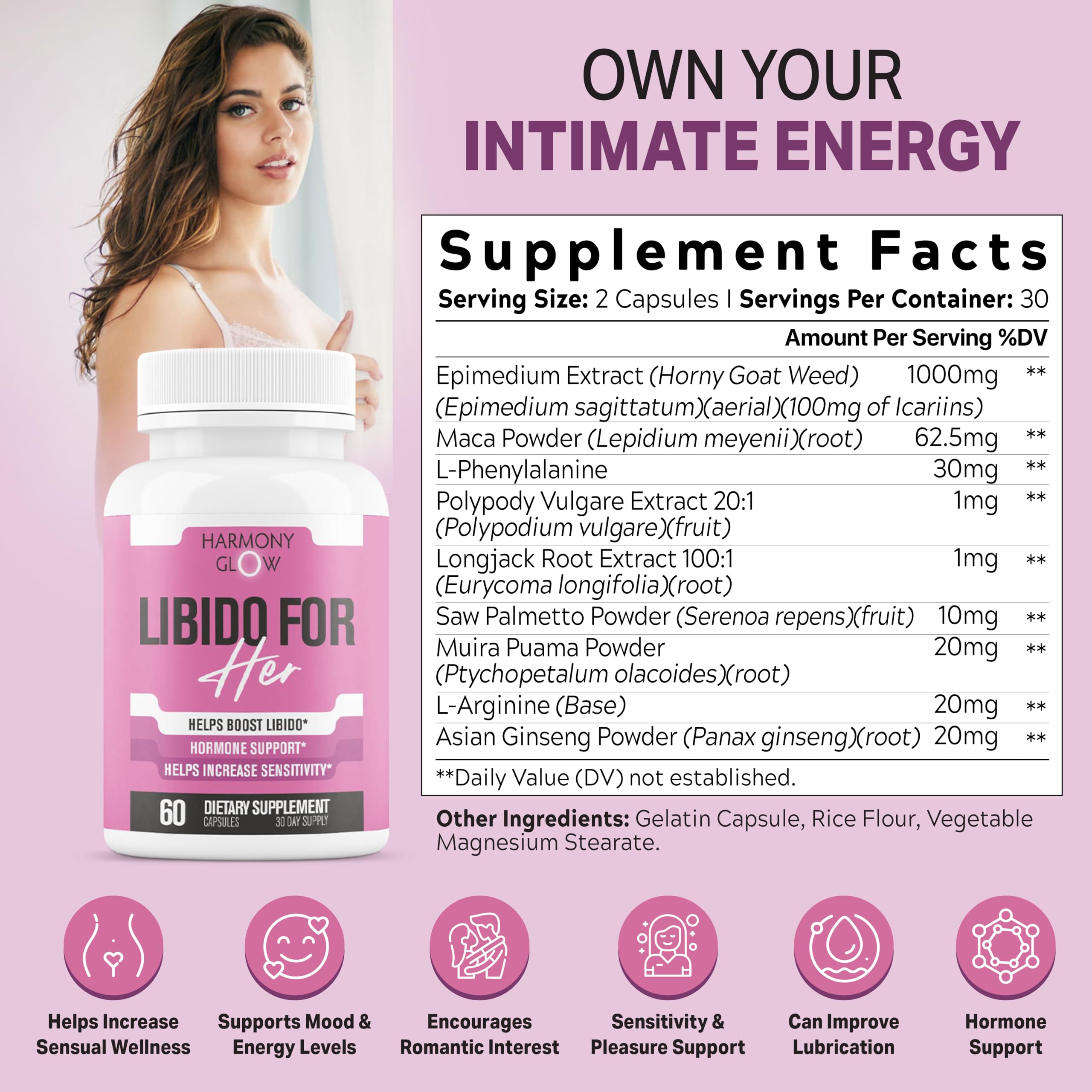 EPN Libido for Her capsules ready to take, supporting mood and vitality.
