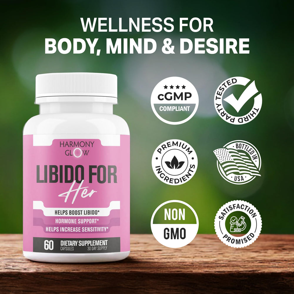 Lifestyle scene with Libido for Her suggesting easy integration into daily routine.
