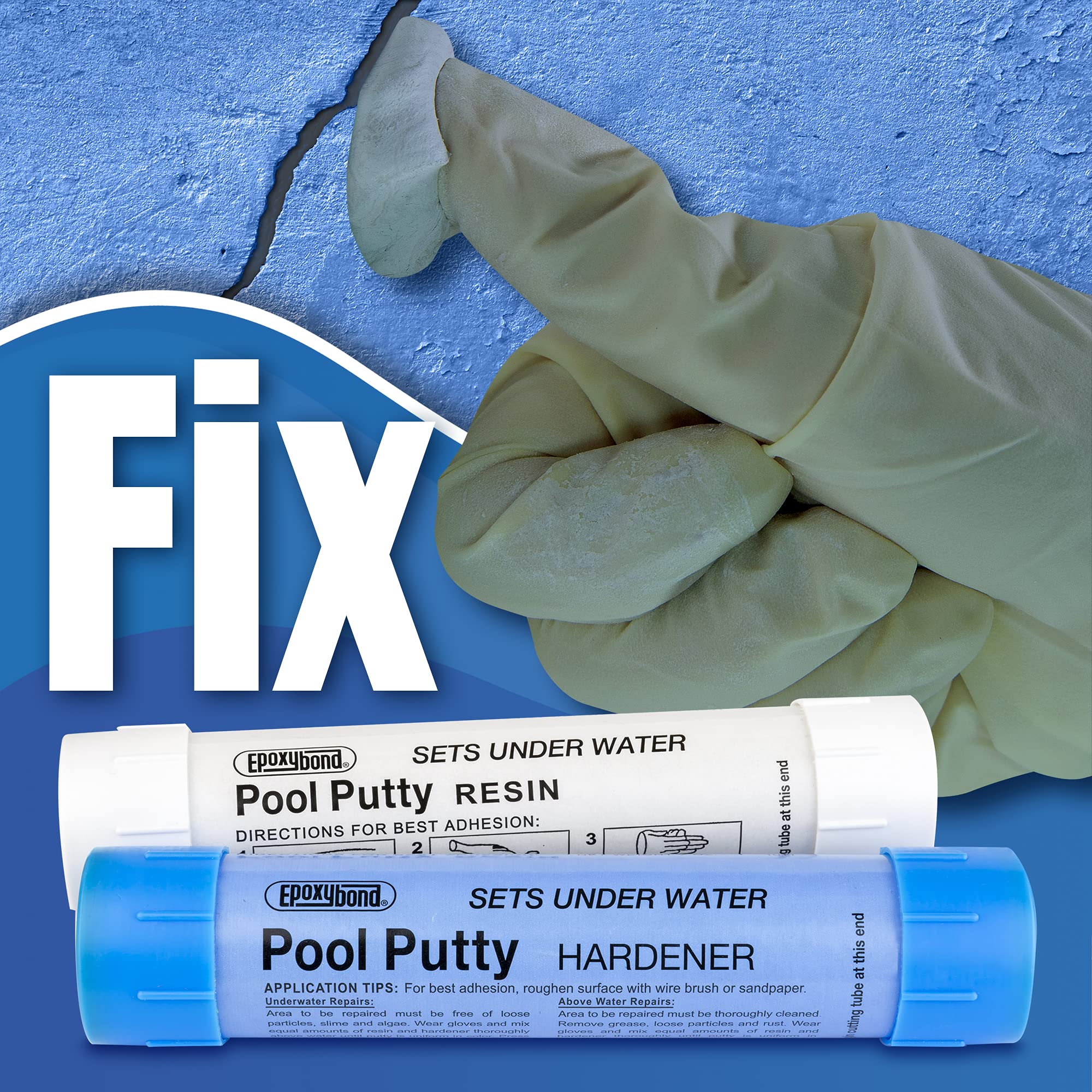 Epoxybond Pool Putty color stability after curing