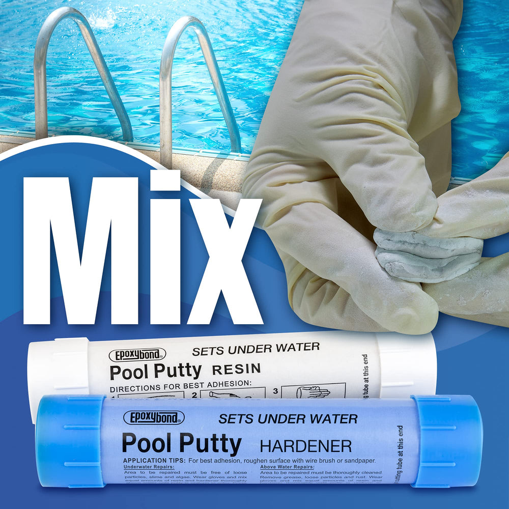 Epoxybond Pool Putty tile repair for chipped or broken tile