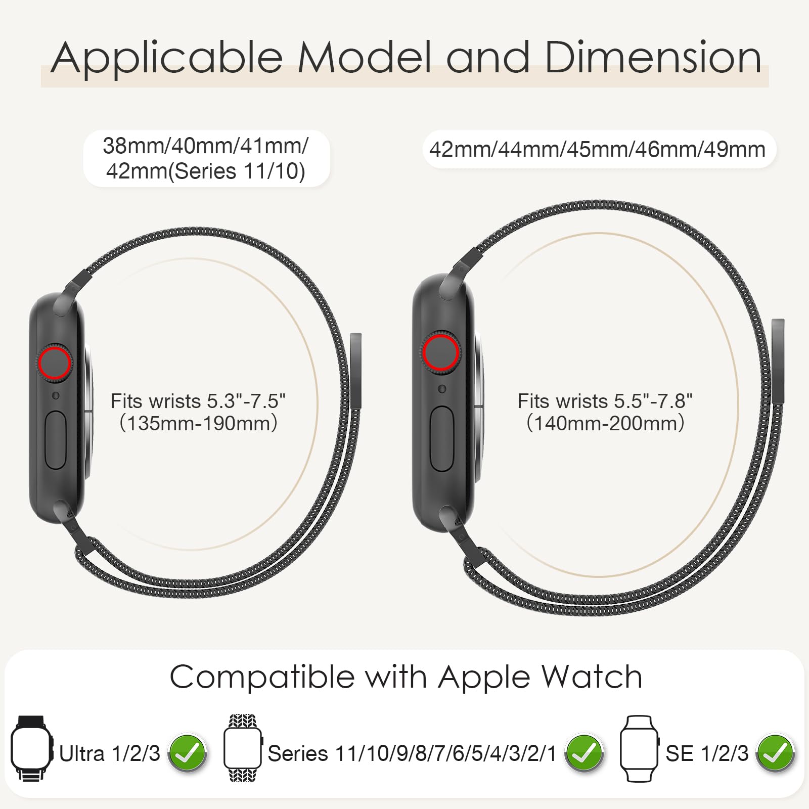 EPULY Milanese Loop Band woven stainless steel texture for all-day comfort