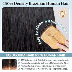 EQ DUOUPA 5x5 HD lace closure bob wig for seamless blends.