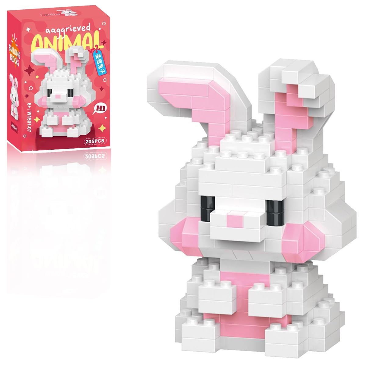 Eqkasio Easter rabbit blocks assembly with kids building a colorful scene
