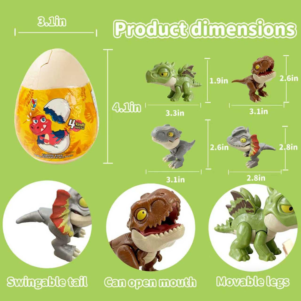 EQOA movable dinosaur figure with joints sparks imaginative play.