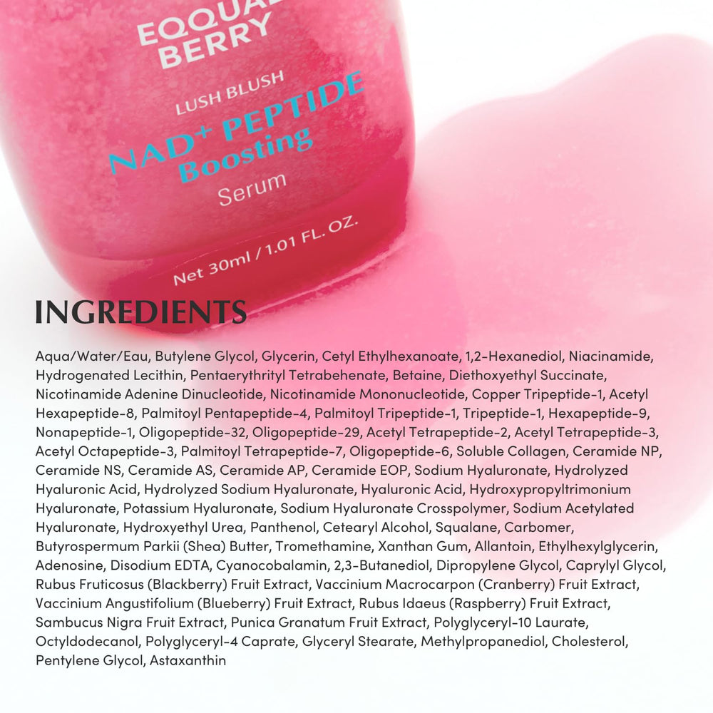EQQUALBERRY NAD+ Peptide Serum 30 ml bottle for daily use at home or travel.