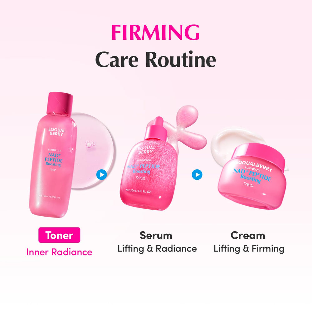 EQQUALBERRY NAD+ Peptide Toner for daily use supports firming look