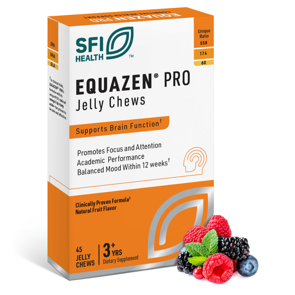 Equazen Pro jelly chews bottle, convenient daily option for kids