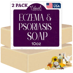 Erbaid Eczema Soap Bar demonstrates a gentle face and body cleanse for sensitive skin.