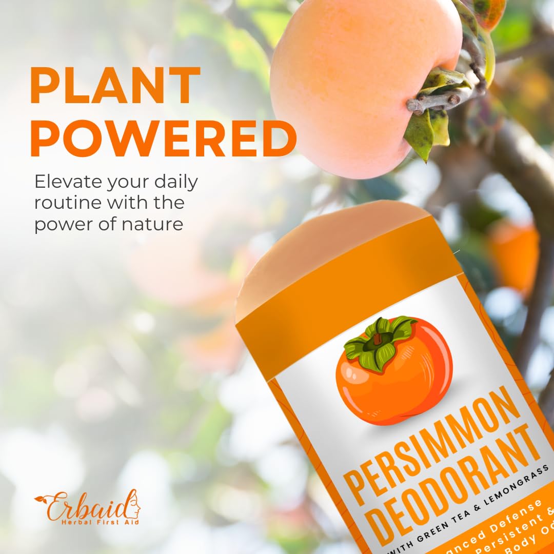Erbaid Persimmon Deodorant natural fragrance avoids artificial preservatives