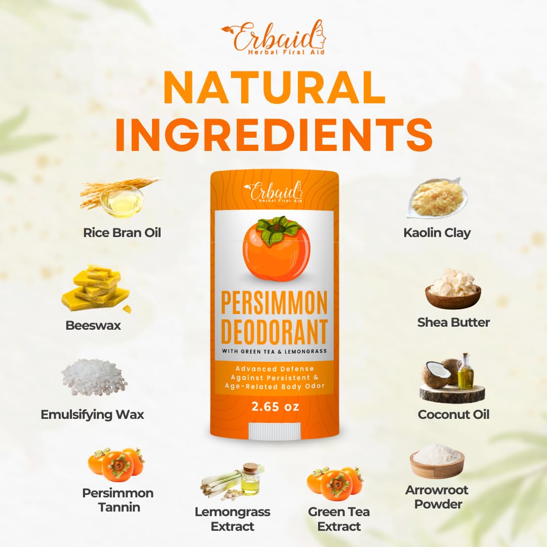 Erbaid Persimmon Deodorant swatch reveals texture and quick absorption