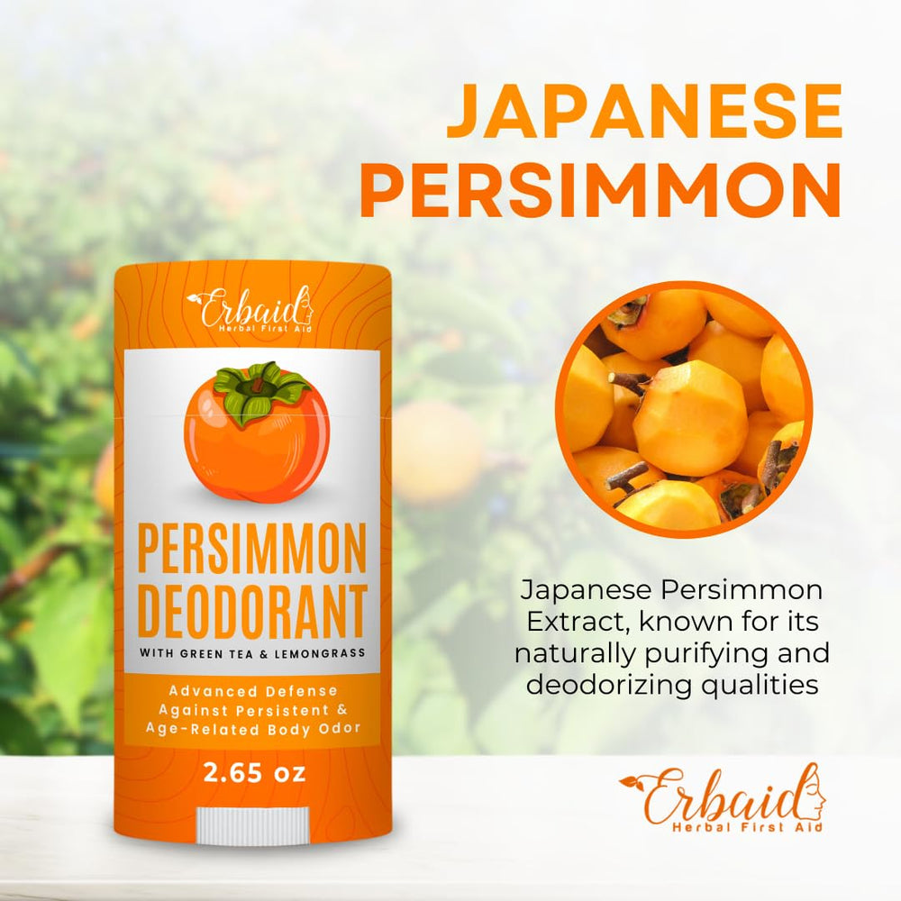 Erbaid Persimmon Deodorant underarm usage scene for long lasting freshness