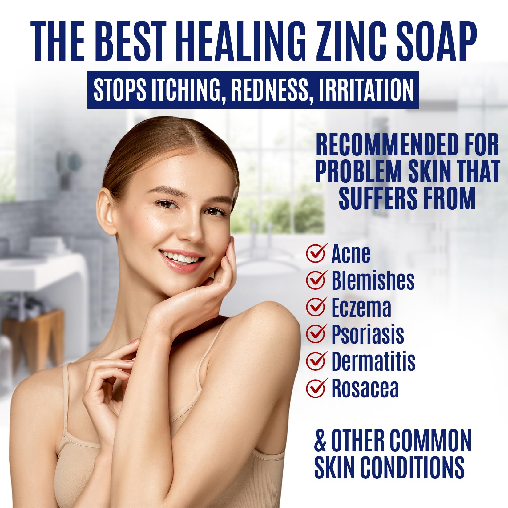 Erbaid Pyrithione Zinc Bar body—gentle daily wash for irritated skin