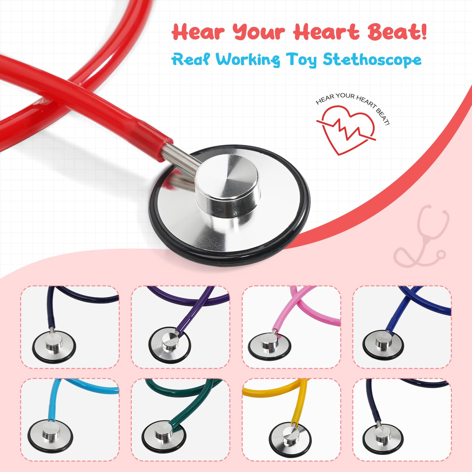 ERDOGLY detachable-earbuds stethoscope safety note included.