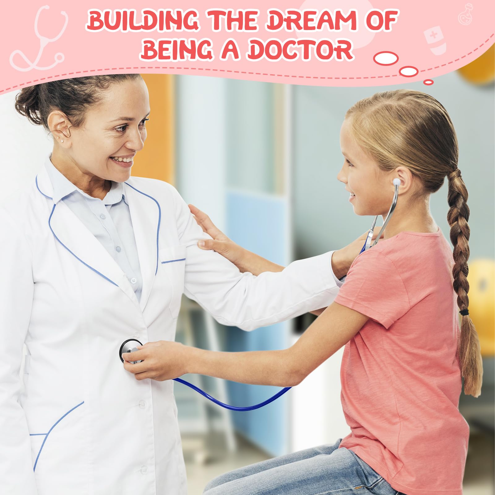 ERDOGLY stethoscope heartbeat demo aids learning through play.