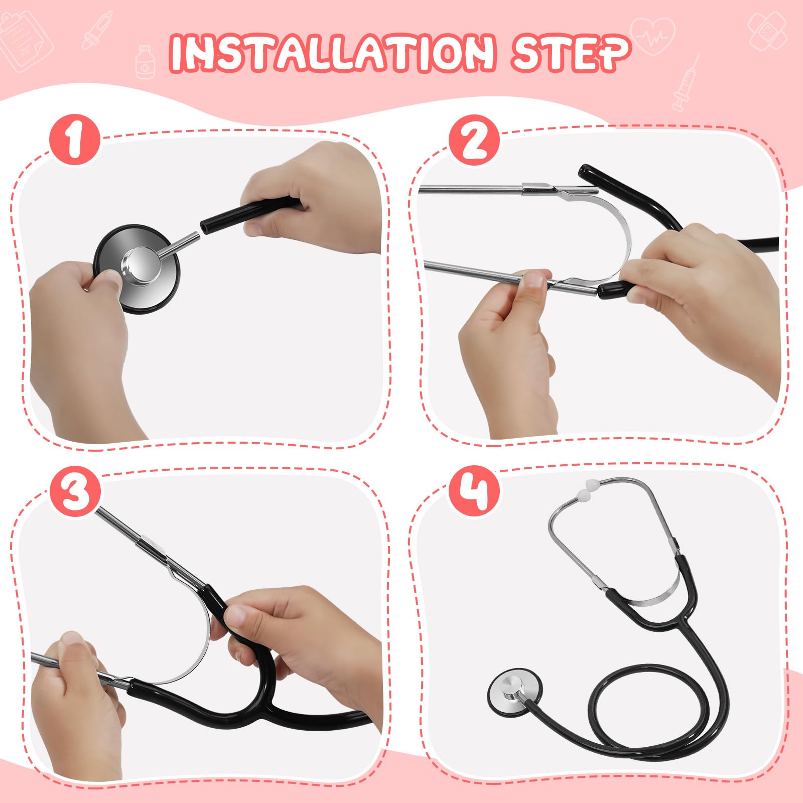 ERDOGLY imagined hospital playset with stethoscope for kids.