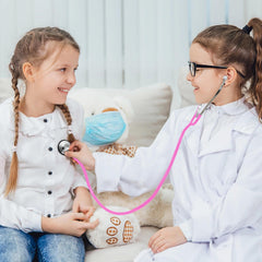 ERDOGLY toddler doctor costume stethoscope worn for role play.