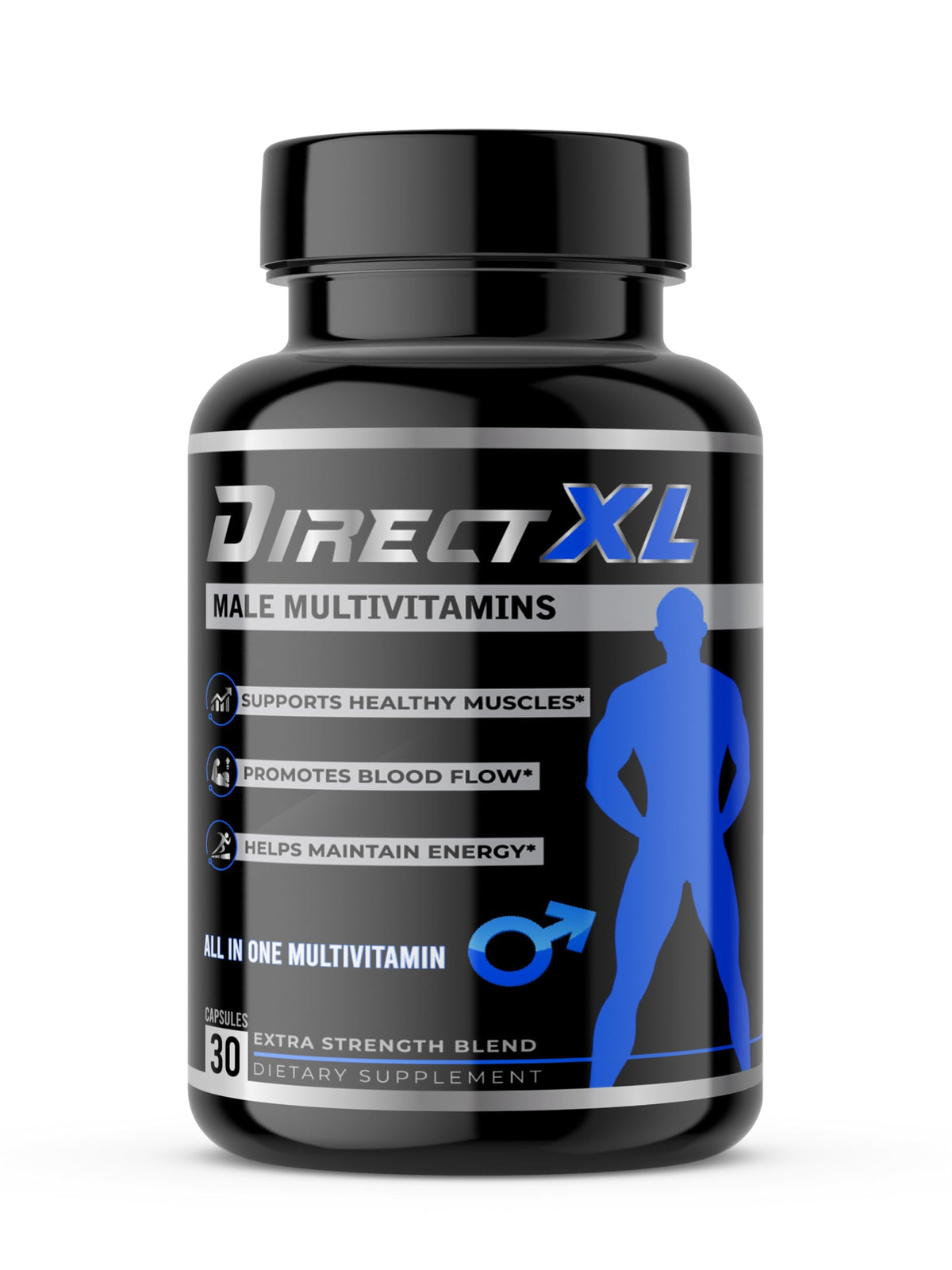 ErectXL Mens Multivitamin bottle shows energy support for active lifestyles.