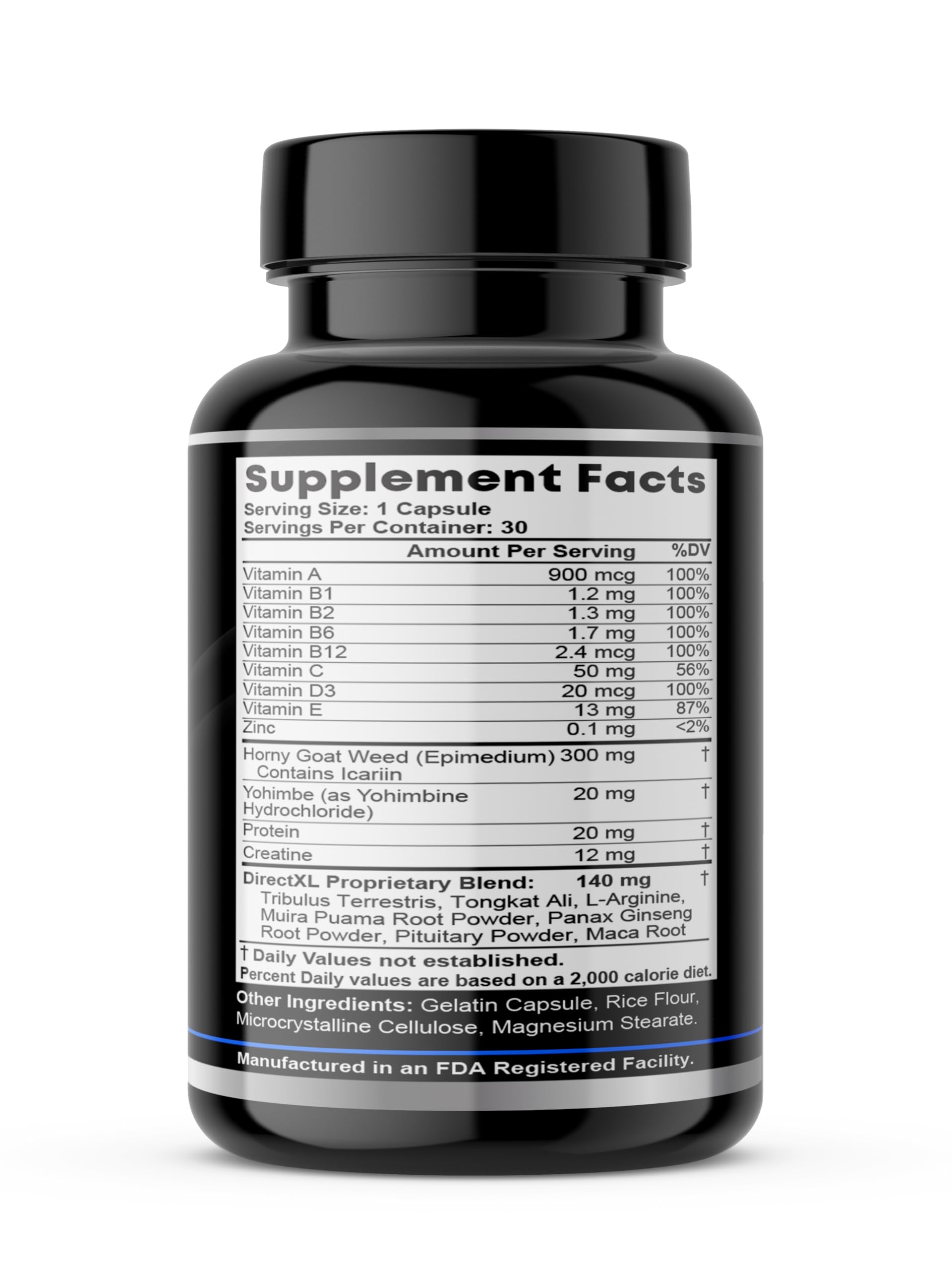 ErectXL packaging conveys trusted, science-backed nutrition for men.