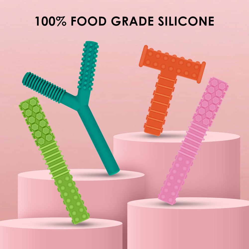 ERKOON Sensory Chew Y-shaped toy aids soothing chewing and calm.