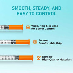 Erlest syringe showing airtight piston for leak-free liquid transfer
