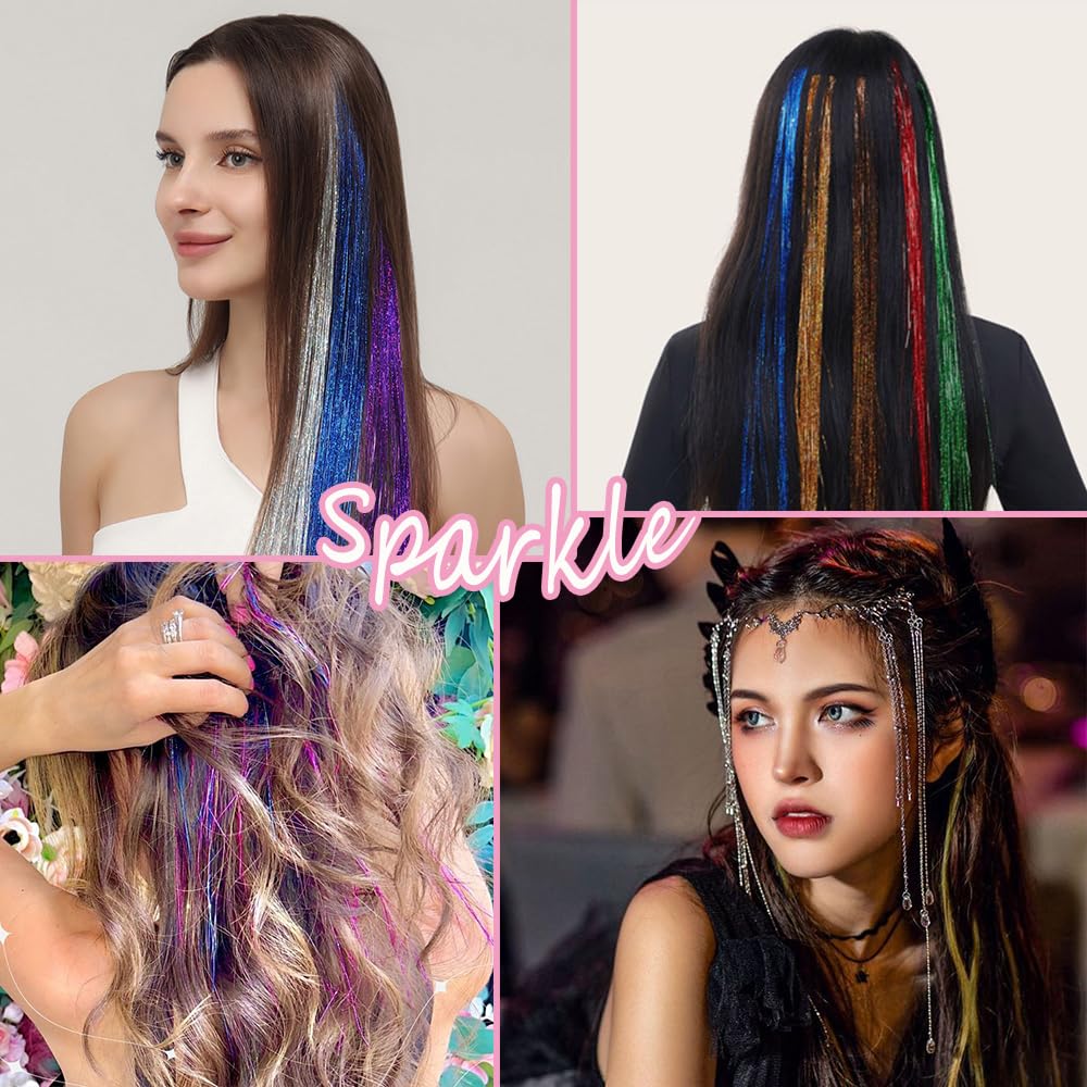 EROADE Hair Tinsel festival look idea for parties and celebrations