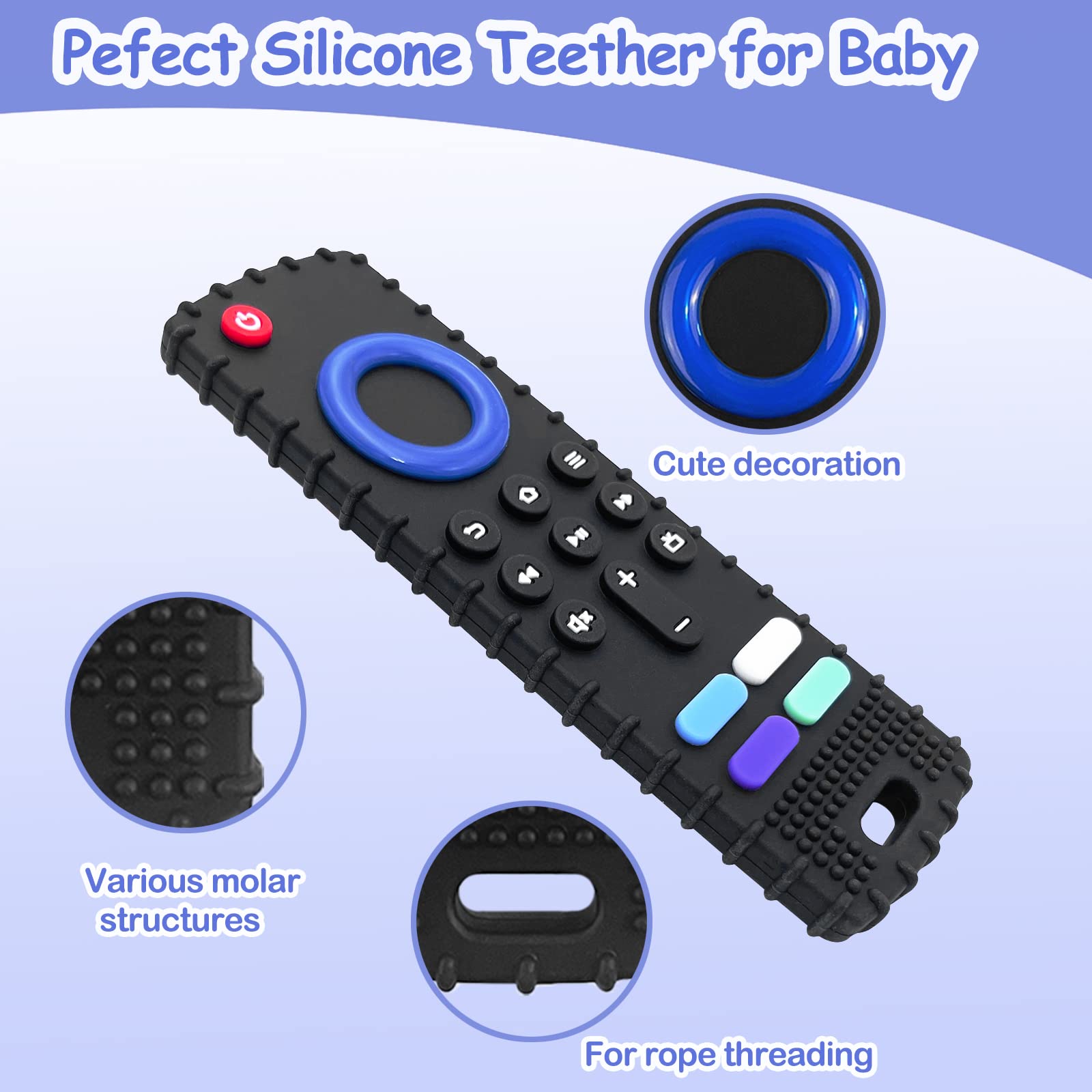 ERSIHUA bright-color teether on display aids color recognition and engagement.