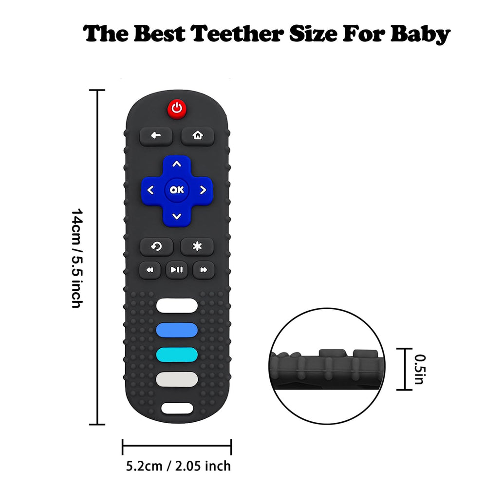 ERSIHUA soft silicone teether, fits little hands for safe exploration.