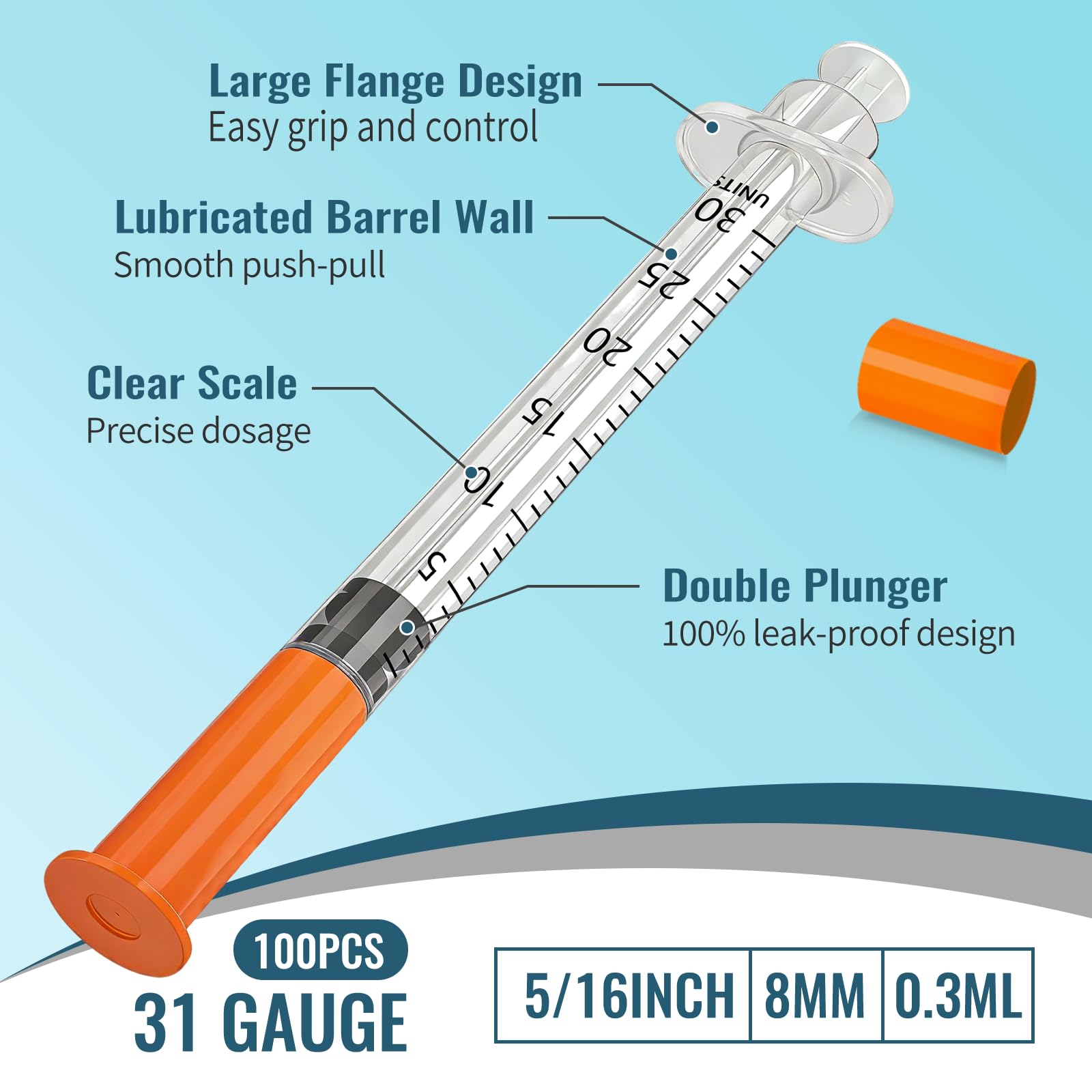 Esamita insulin syringe made with lab-grade materials for reliable performance.