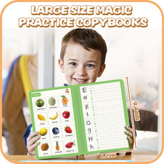 ESAUYB magic practice copybook set with pens enhances reusable handwriting practice.
