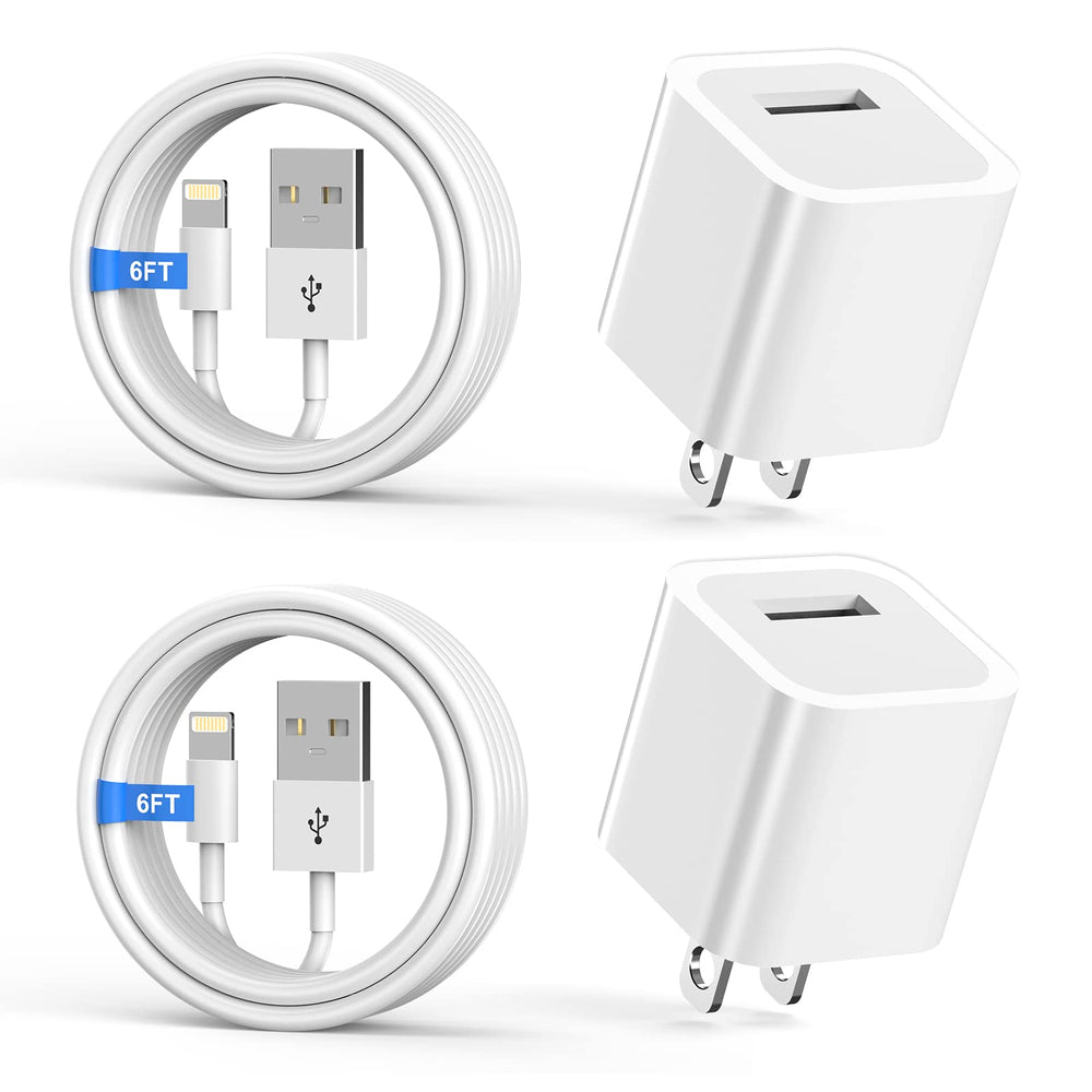Esbeecables 2-pack 6ft lightning cable for reliable charging and data syncing.