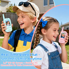 ESIYTGOP kids walkie talkie HD screen, clear real-time visuals during play