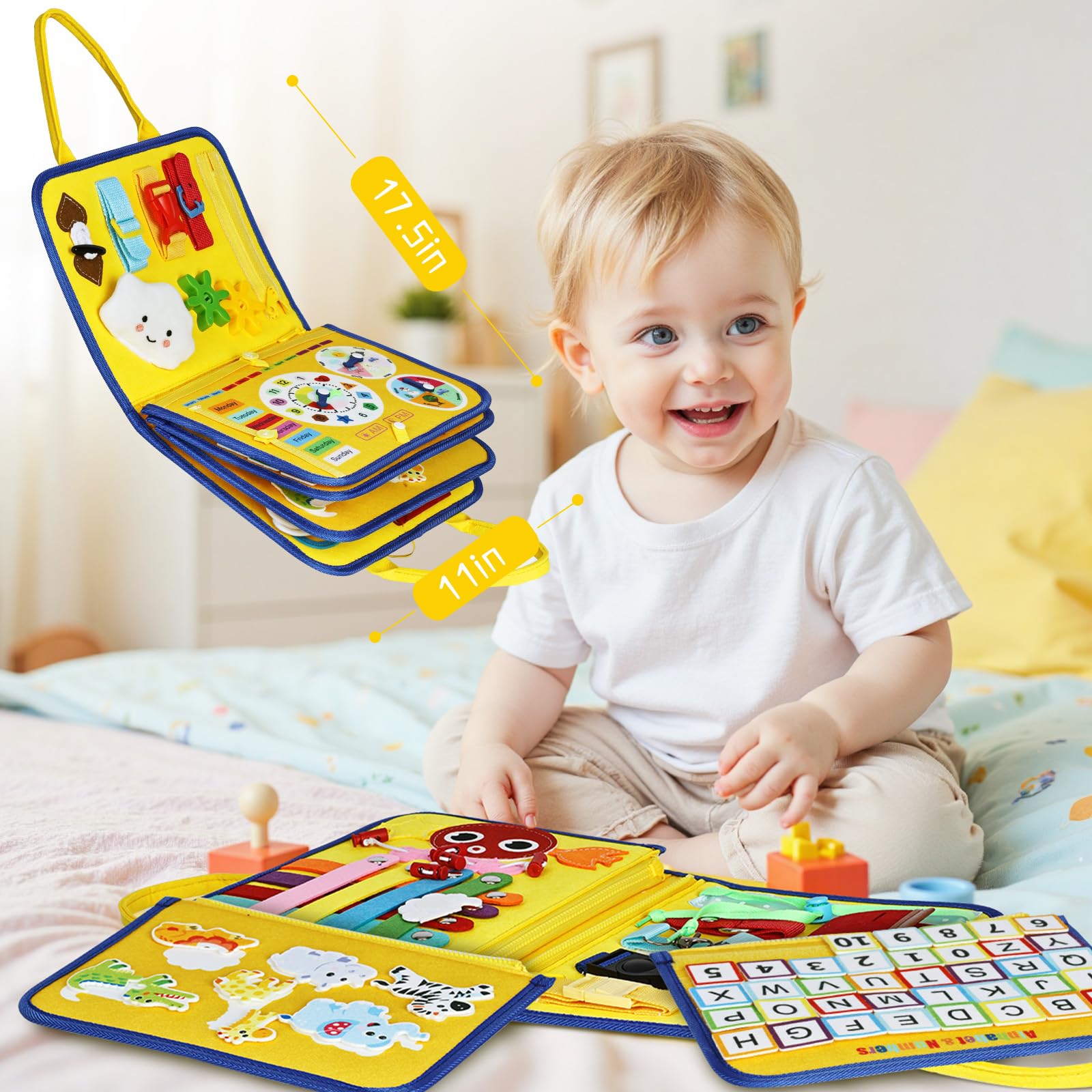Esjay busy board shapes puzzle page enhancing recognition and imagination