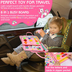 Esjay Busy Board shoelace-belt pages encourage fastening practice and independence.