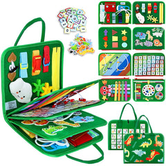 Esjay Toddler Busy Board 8 pages with varied activities for motor skills