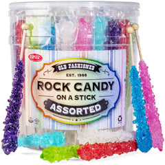 Espeez rock candy sticks on display in a 36-count pack for vibrant buffets