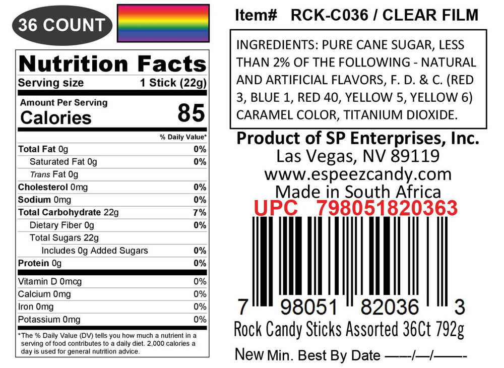 Espeez multi-color sticks ideal for colorful candy buffets and decor