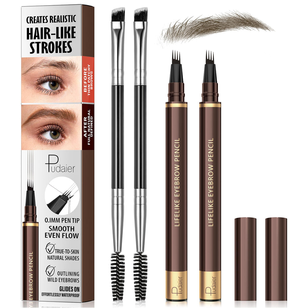 Espoce 4-tip microblading pen delivering ultra-precise hair-like strokes for natural brows.