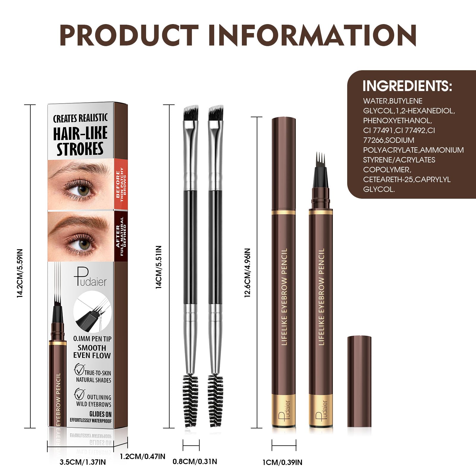Espoce two-pack brow set adds versatile styling options.