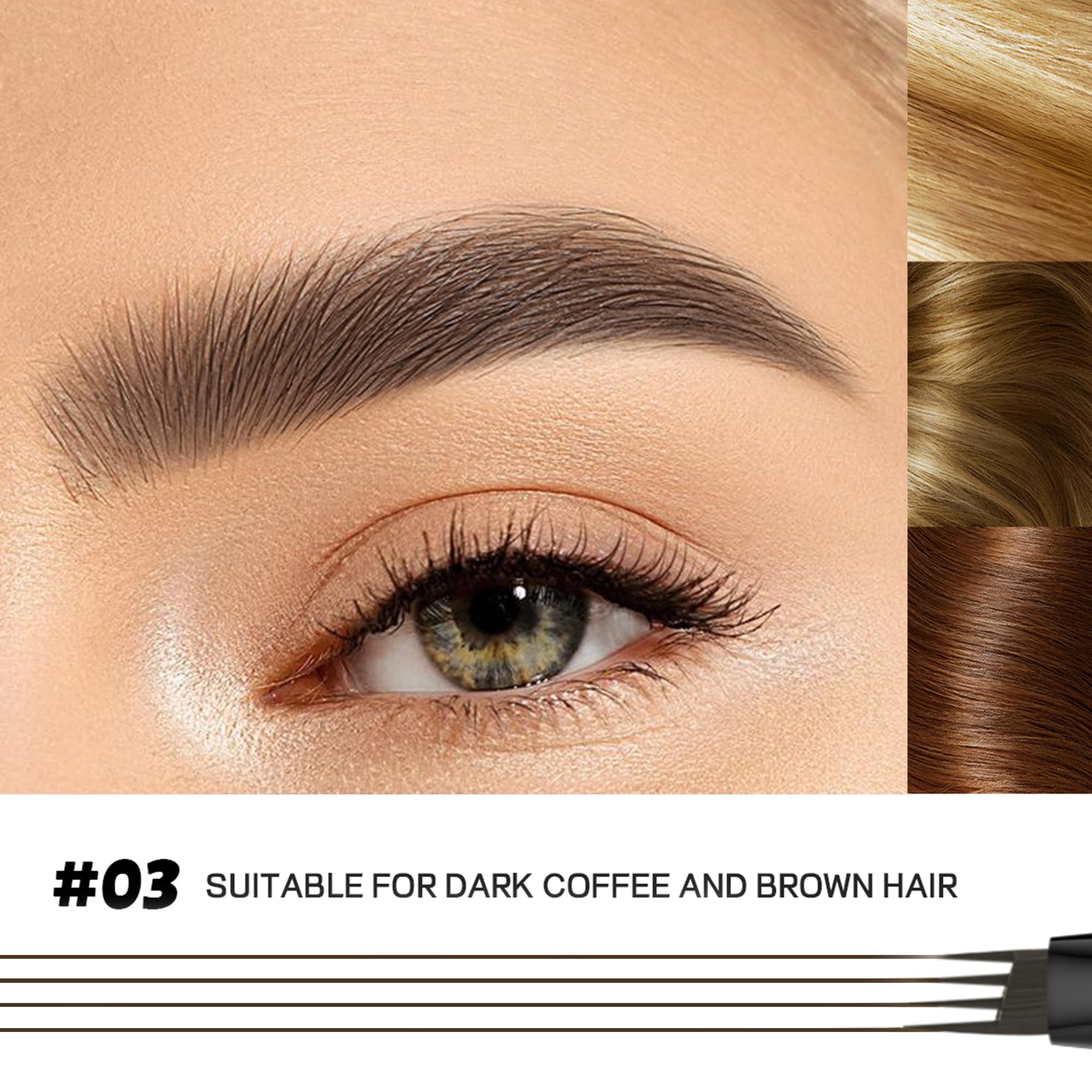 Espoce easy-to-use pen creates precise, one-stroke brows.