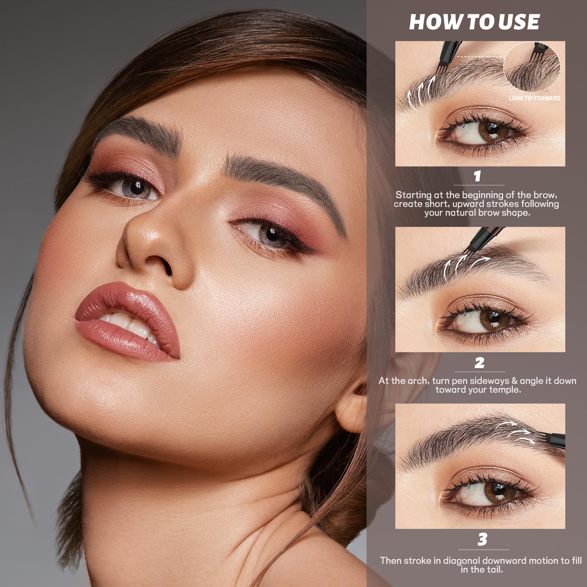 Espoce easy 3-step application for quick, customizable brow results.