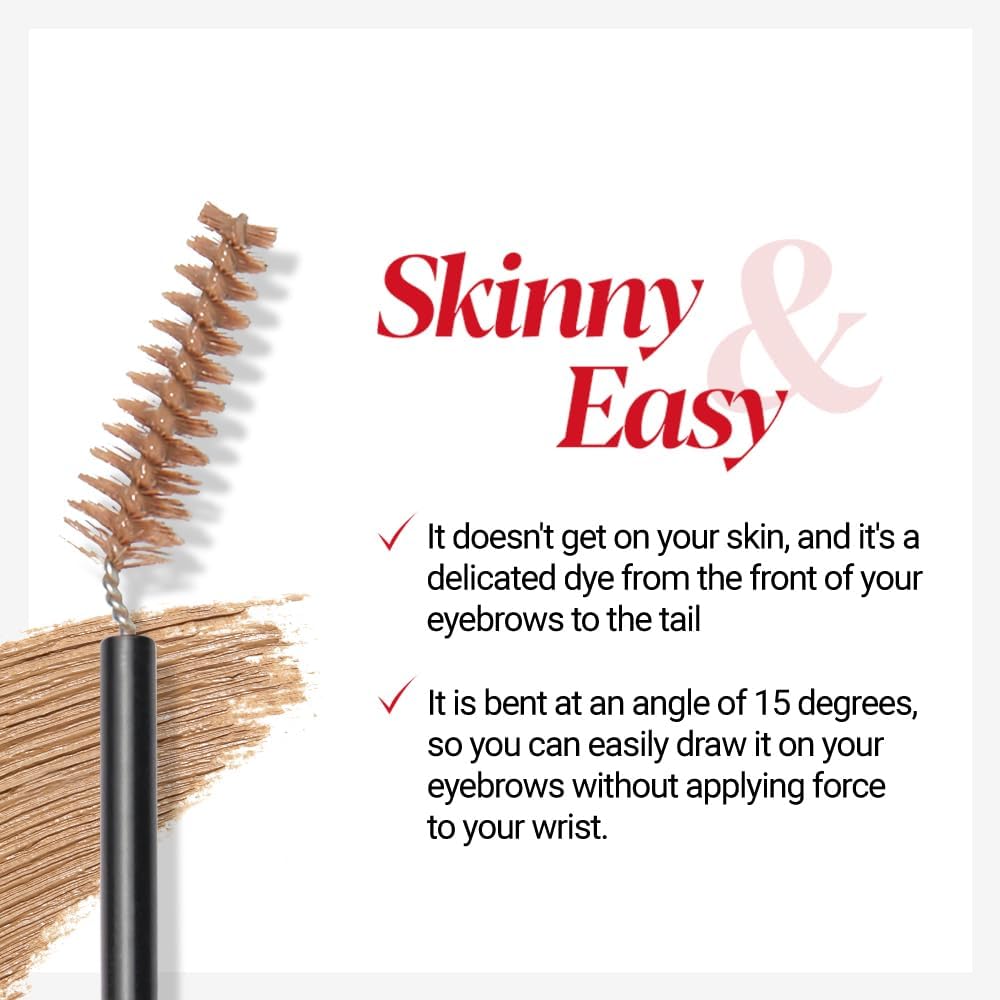 Defined brow shape achievable with Espoir Brow Color Fixing Cara beige