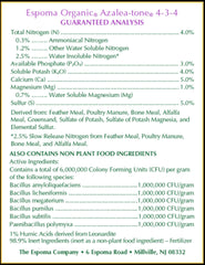 Espoma Bio-tone formula close-up emphasizing beneficial microbes for soil health.