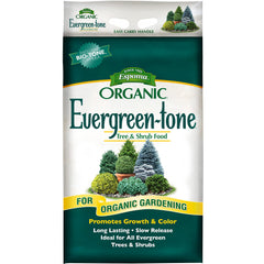 Espoma Evergreen-Tone 4-3-4 bag for organic evergreen feeding in the garden.