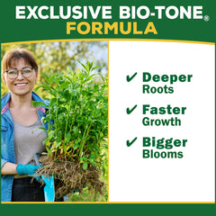 Espoma Evergreen-Tone bag in a sunny garden, ready to nourish evergreens.