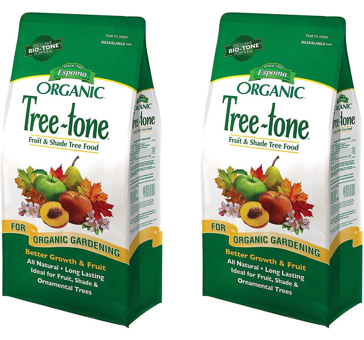 Espoma Tree-Tone two-pack 4lb bags for organic tree feeding and healthy growth