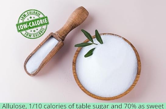 Espure Organic Allulose in a kitchen scene, ideal for low-calorie recipe sweetening.