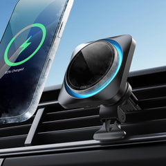 ESR 15W MagSafe car mount on vent delivering fast charging on the go
