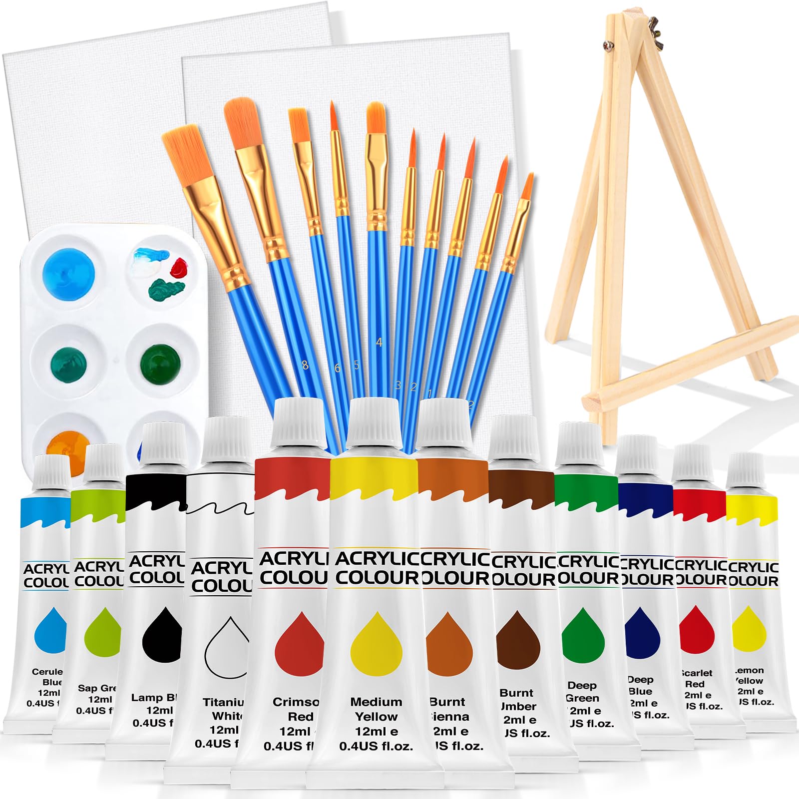 ESRICH 26-piece acrylic paint set full kit for creative projects
