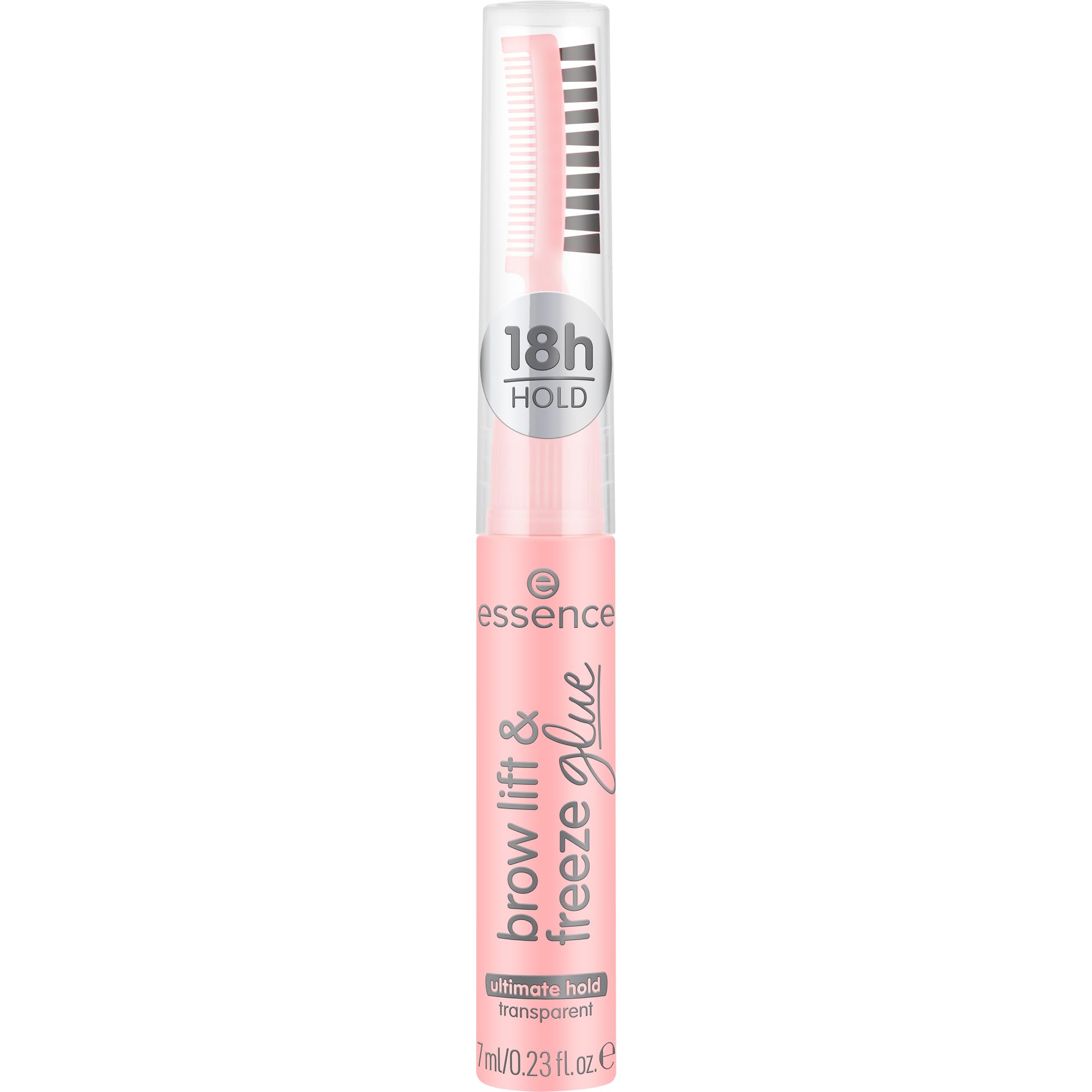 essence Brow Lift Glue 3in1-applicator demonstrates streamlined styling with flexible hold.