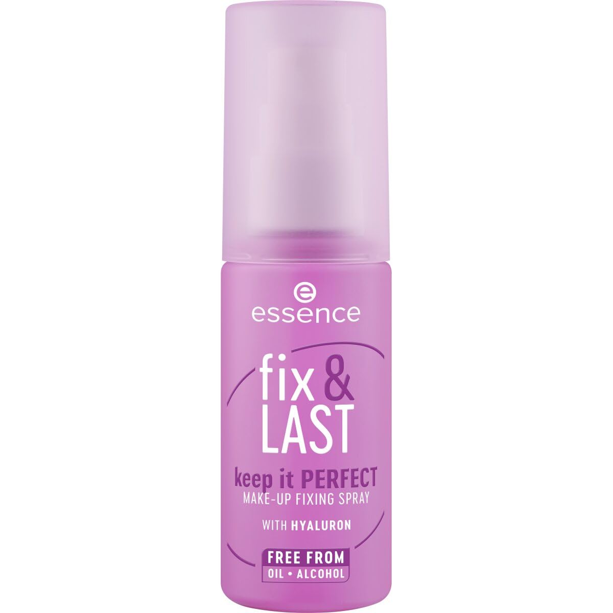Essence Fix & Last bottle-pump for lightweight all-day hold without heaviness.